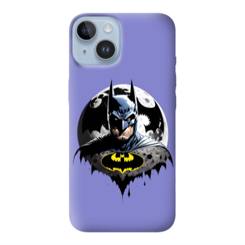 Apple iPhone 14  Batman 3 Purple Colored Silicone TPU Θήκη