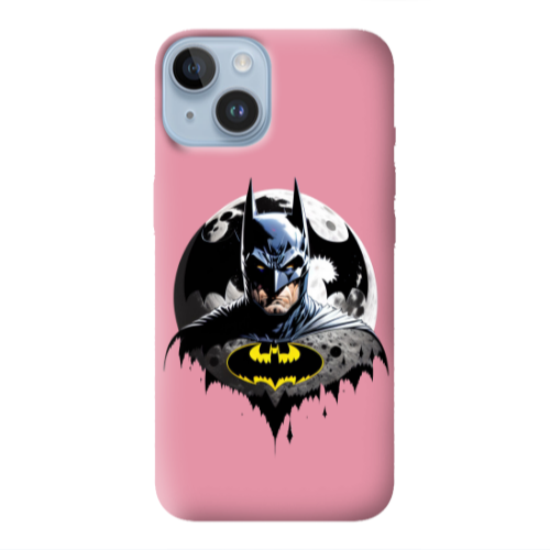 Apple iPhone 14  Batman 3 Pink Colored Silicone TPU Θήκη