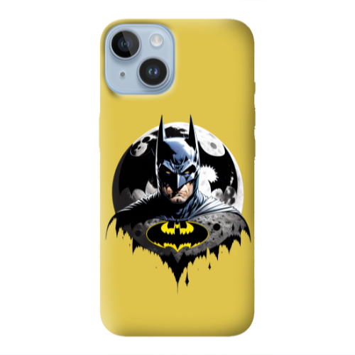 Apple iPhone 14 Plus Batman 3 Yellow Colored Silicone TPU Θήκη