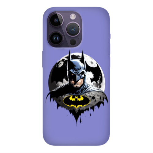 Apple iPhone 14 Pro  Batman 3 Purple Colored Silicone TPU Θήκη