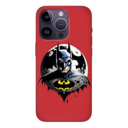 Apple iPhone 14 Pro  Batman 3 Red Colored Silicone TPU Θήκη