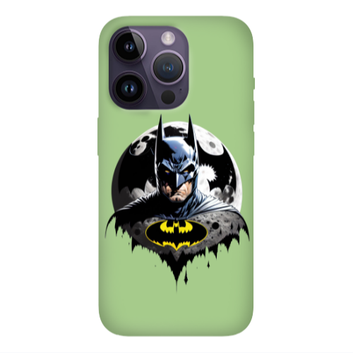 Apple iPhone 14 Pro Max Batman 3 Light Green Colored Silicone TPU Θήκη