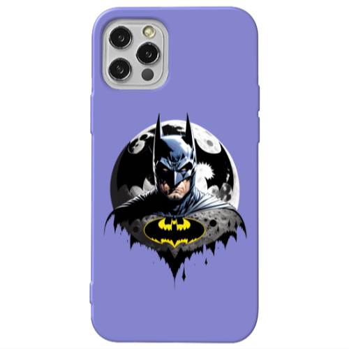 Apple iPhone 13 Pro Batman 3 Purple Colored Silicone TPU Θήκη