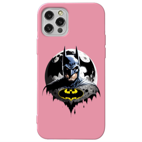 Apple iPhone 13 Pro Batman 3 Pink Colored Silicone TPU Θήκη