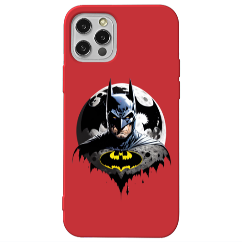 Apple iPhone 13 Pro Batman 3 Red Colored Silicone TPU Θήκη