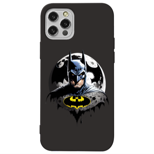 Apple iPhone 12 Pro Batman 3 Black Colored Silicone TPU Θήκη