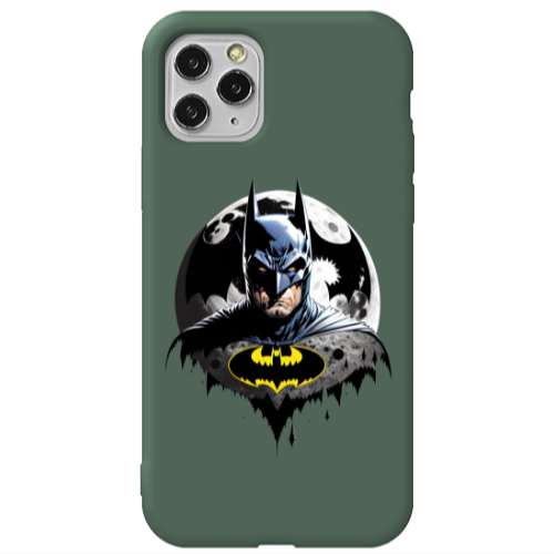 Apple iPhone 11 Pro Max Batman 3 Dark Green Colored Silicone TPU Θήκη