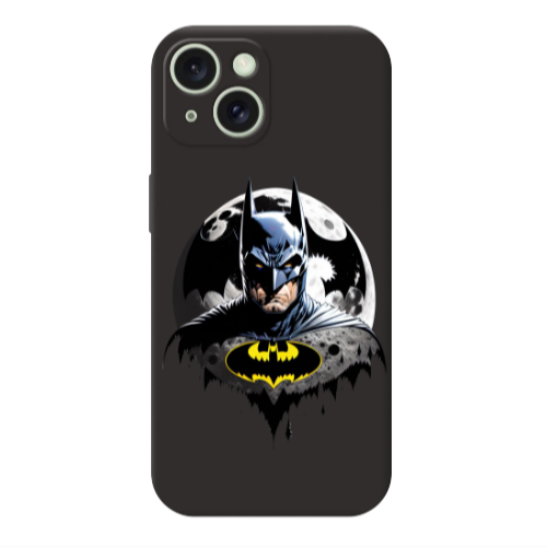 Apple iPhone 15 Batman 3 Black Colored Silicone TPU Θήκη