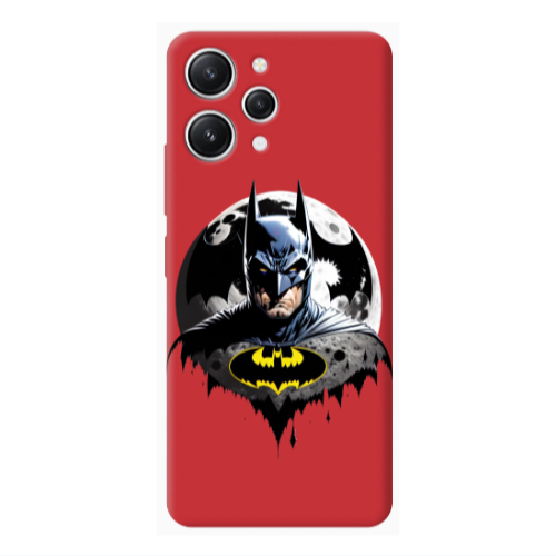 Xiaomi Redmi 12 Batman 3 Red Colored Silicone TPU Θήκη