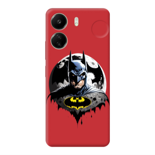 Xiaomi Redmi 13C Batman 3 Red Colored Silicone TPU Θήκη