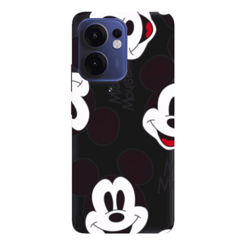 Oppo Reno 13 F Mickey Mouse Black Colored Silicone TPU Θήκη