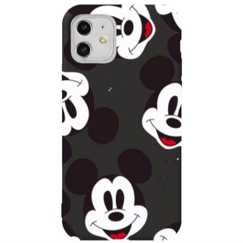 Apple iPhone 11  Mickey Mouse Black Colored Silicone TPU Θήκη