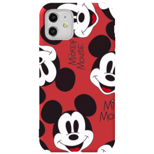 Apple iPhone 11  Mickey Mouse Red Colored Silicone TPU Θήκη