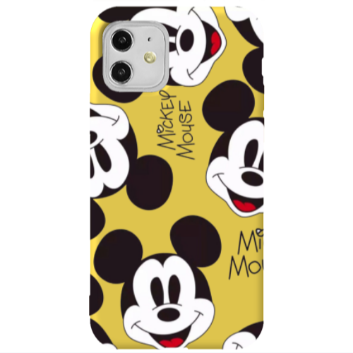 Apple iPhone 11  Mickey Mouse Yellow Colored Silicone TPU Θήκη