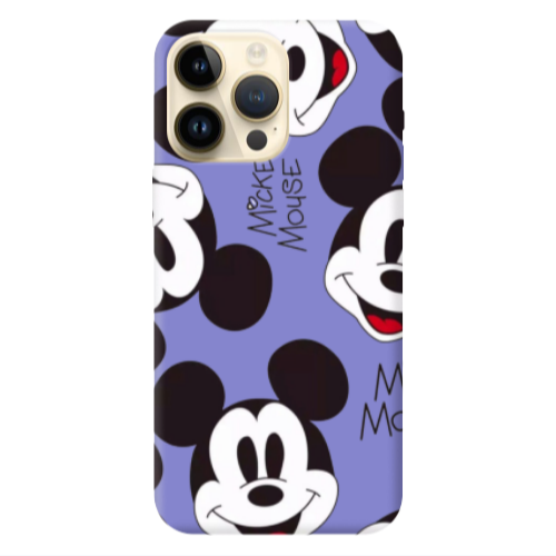 Apple iPhone 13 Pro Max Mickey Mouse Purple Colored Silicone TPU Θήκη