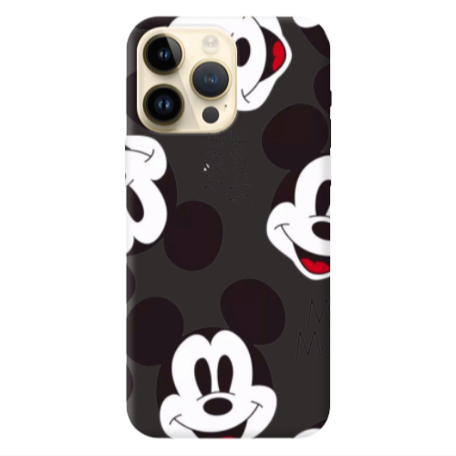 Apple iPhone 13 Pro Max Mickey Mouse Black Colored Silicone TPU Θήκη