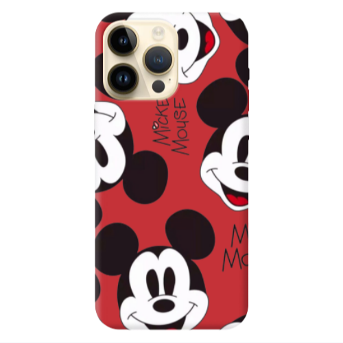 Apple iPhone 13 Pro Max Mickey Mouse Red Colored Silicone TPU Θήκη