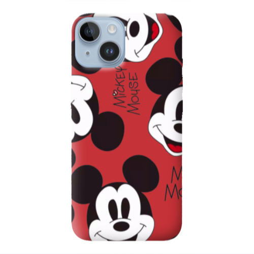 Apple iPhone 14 Plus Mickey Mouse Red Colored Silicone TPU Θήκη