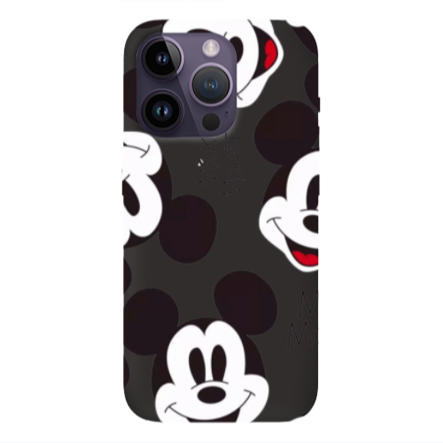 Apple iPhone 14 Pro  Mickey Mouse Black Colored Silicone TPU Θήκη