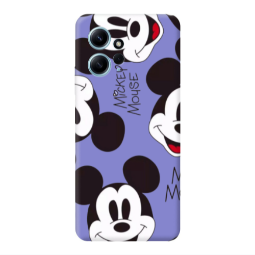 Xiaomi Redmi Note 12 4G Mickey Mouse Purple Colored Silicone TPU Θήκη