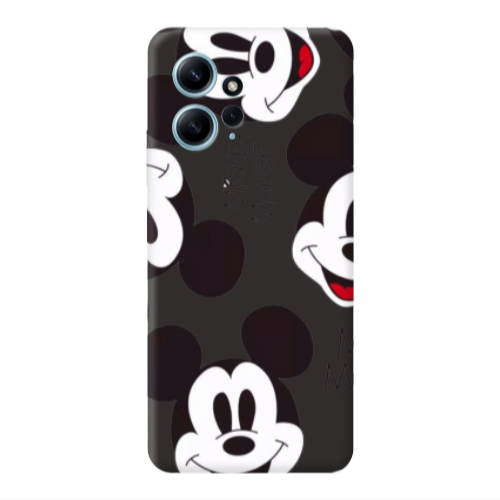 Xiaomi Redmi Note 12 4G Mickey Mouse Black Colored Silicone TPU Θήκη