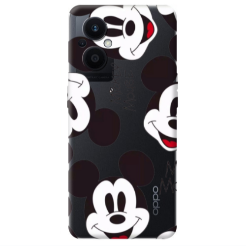 Oppo Reno 7 Lite Mickey Mouse Transparent Silicone TPU Θήκη