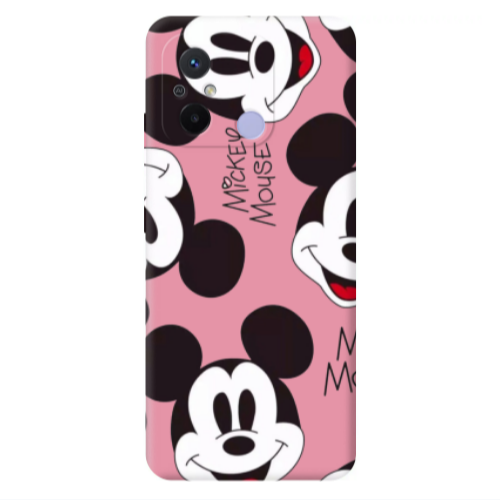 Xiaomi Redmi 12C Mickey Mouse Pink Colored Silicone TPU Θήκη