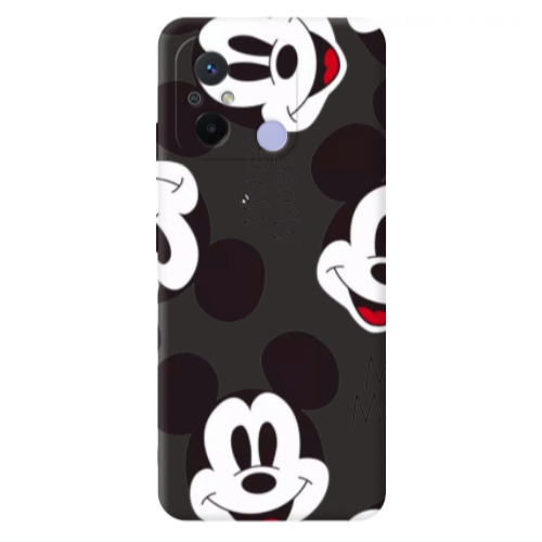 Xiaomi Redmi 12C Mickey Mouse Black Colored Silicone TPU Θήκη
