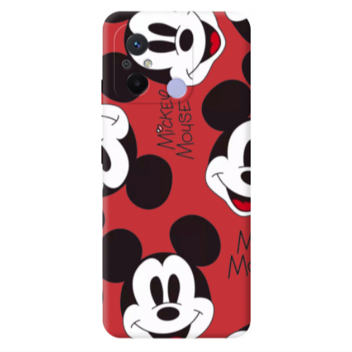 Xiaomi Redmi 12C Mickey Mouse Red Colored Silicone TPU Θήκη