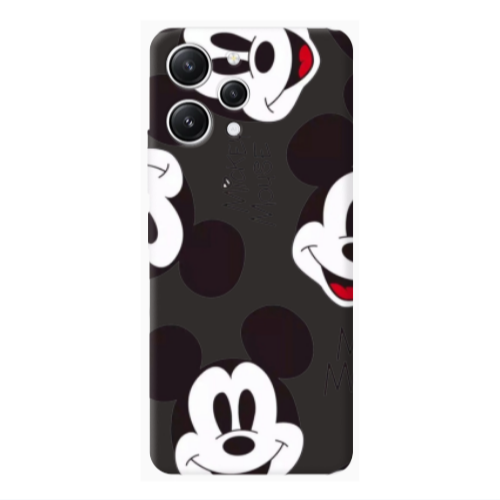 Xiaomi Redmi 12 Mickey Mouse Black Colored Silicone TPU Θήκη