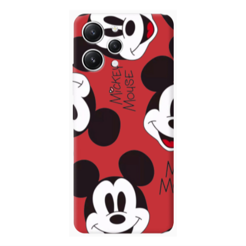 Xiaomi Redmi 12 Mickey Mouse Red Colored Silicone TPU Θήκη