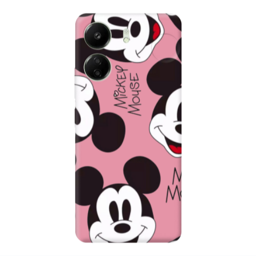 Xiaomi Redmi 13C Mickey Mouse Pink Colored Silicone TPU Θήκη