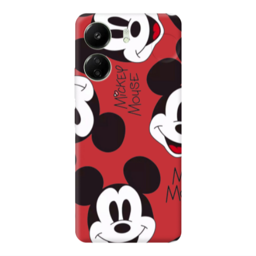 Xiaomi Redmi 13C Mickey Mouse Red Colored Silicone TPU Θήκη