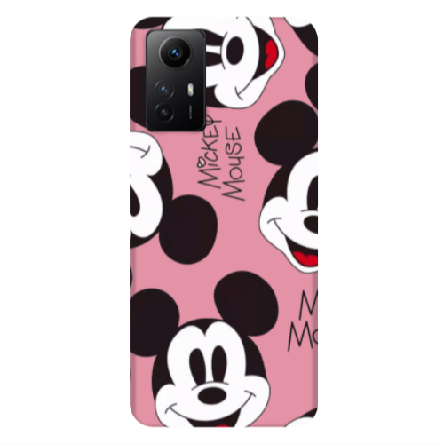 Xiaomi Redmi Note 12s Mickey Mouse Pink Colored Silicone TPU Θήκη