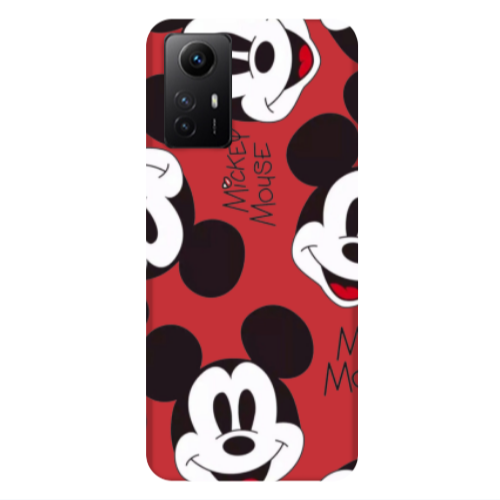 Xiaomi Redmi Note 12s Mickey Mouse Red Colored Silicone TPU Θήκη
