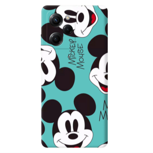 Xiaomi Poco X5 Pro Mickey Mouse Turquoise Colored Silicone TPU Θήκη