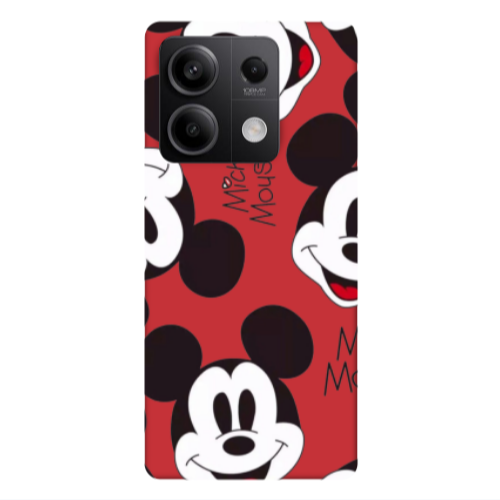 Xiaomi Redmi Note 13 5G Mickey Mouse Red Colored Silicone TPU Θήκη