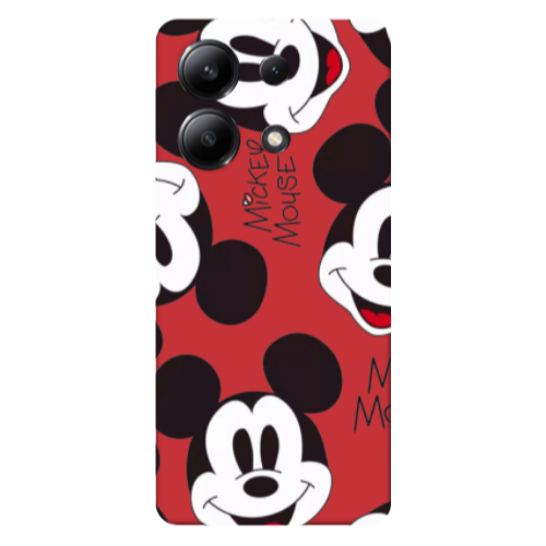 Xiaomi Redmi Note 13 4G Mickey Mouse Red Colored Silicone TPU Θήκη
