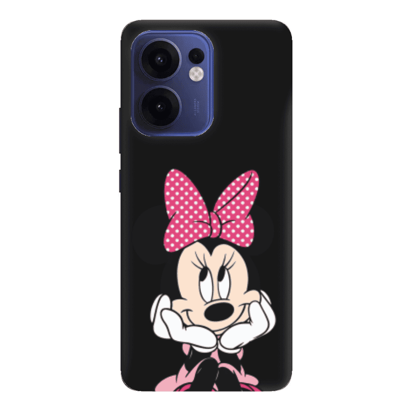 Oppo Reno 13 F Minnie 2 Black Colored Silicone TPU Θήκη