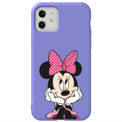Apple iPhone 11  Minnie 2 Purple Colored Silicone TPU Θήκη