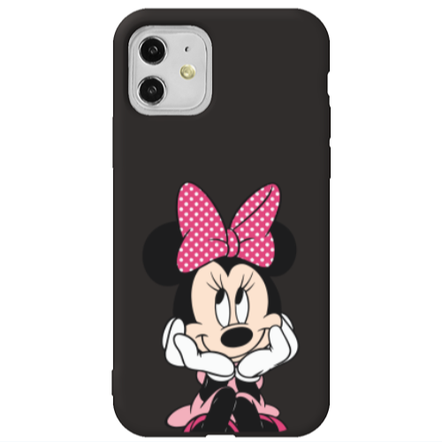 Apple iPhone 11  Minnie 2 Black Colored Silicone TPU Θήκη