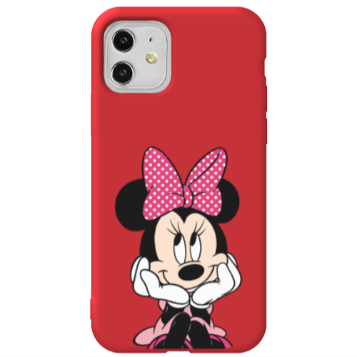 Apple iPhone 11  Minnie 2 Red Colored Silicone TPU Θήκη