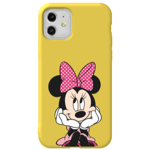 Apple iPhone 11  Minnie 2 Yellow Colored Silicone TPU Θήκη