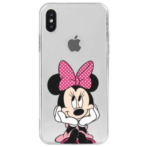 Apple iPhone X Minnie 2 Transparent Silicone TPU Θήκη