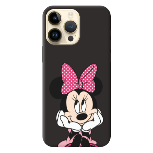 Apple iPhone 13 Pro Max Minnie 2 Black Colored Silicone TPU Θήκη