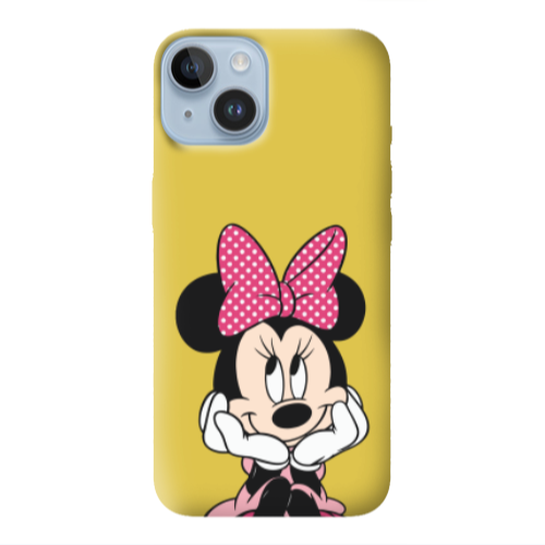 Apple iPhone 14 Plus Minnie 2 Yellow Colored Silicone TPU Θήκη