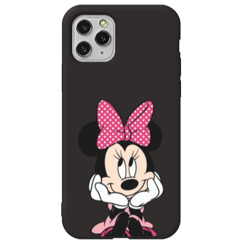 Apple iPhone 11 Pro Max Minnie 2 Black Colored Silicone TPU Θήκη