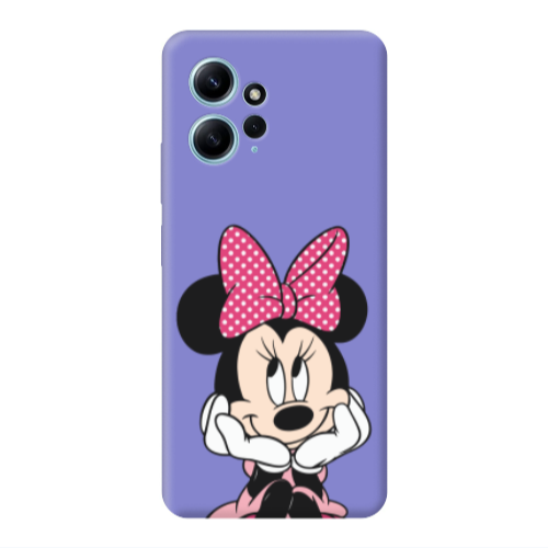 Xiaomi Redmi Note 12 4G Minnie 2 Purple Colored Silicone TPU Θήκη