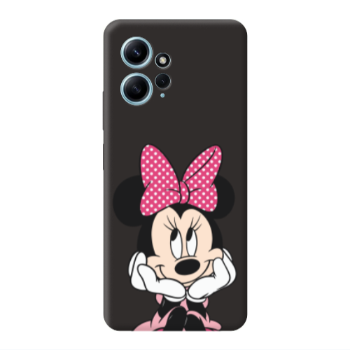 Xiaomi Redmi Note 12 4G Minnie 2 Black Colored Silicone TPU Θήκη