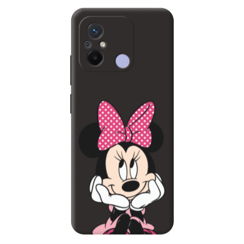 Xiaomi Redmi 12C Minnie 2 Black Colored Silicone TPU Θήκη